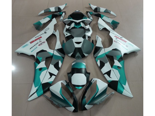 Nieve Verde Espuma De Mar Camuflaje 08-16 R6 Carenado Moto Nieve Verde Espuma De Mar Camuflaje 08-16 R6 Carenado Moto