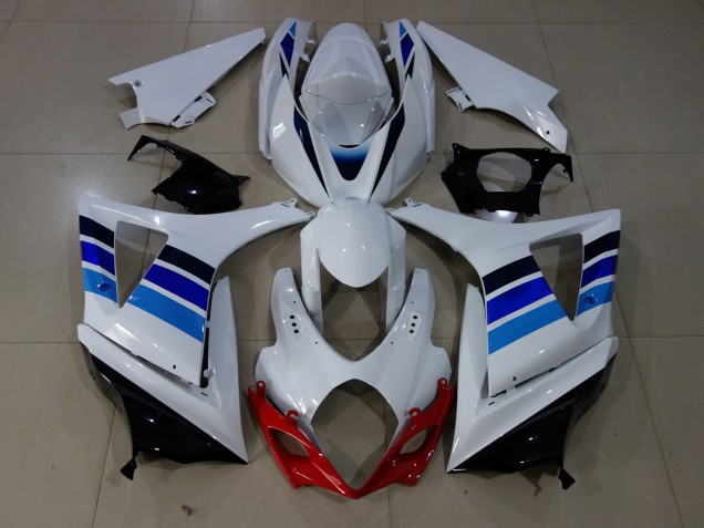 OEM Estilo Azul & Blanco 07-08 GSXR 1000 Carenado Moto OEM Estilo Azul & Blanco 07-08 GSXR 1000 Carenado Moto