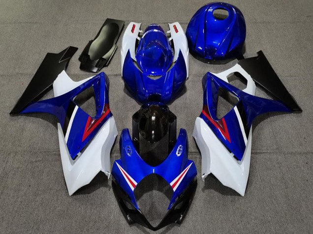 OEM Estilo Azul Brillante & Blanco 07-08 GSXR 1000 Carenado Moto OEM Estilo Azul Brillante & Blanco 07-08 GSXR 1000 Carenado Moto