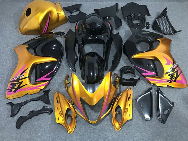 Oro Brillante Con Negro 08-20 GSXR 1300 Carenado Moto Oro Brillante Con Negro 08-20 GSXR 1300 Carenado Moto
