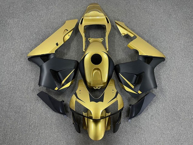 Oro & Negro Mate 03-04 CBR600RR Carenado Moto Oro & Negro Mate 03-04 CBR600RR Carenado Moto