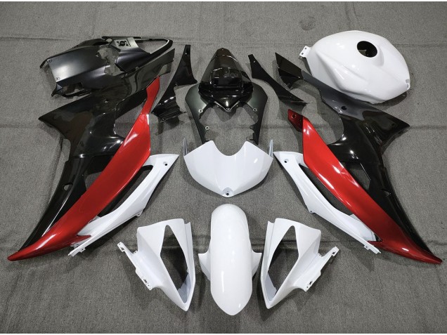 Personalizado Rojo Blanco & Negro 08-16 R6 Carenado Moto Personalizado Rojo Blanco & Negro 08-16 R6 Carenado Moto