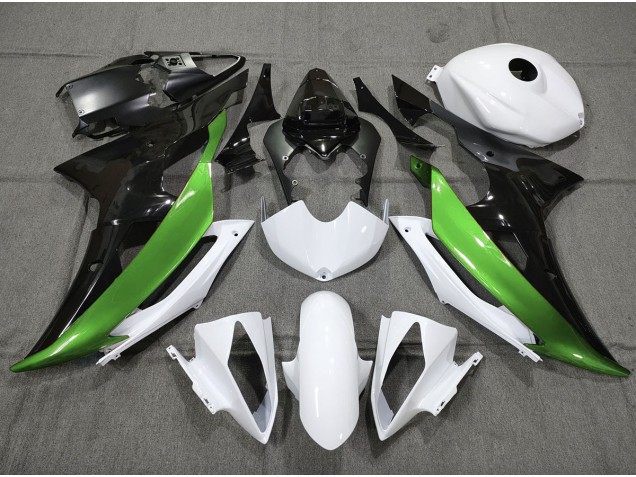 Personalizado Verde Blanco & Negro 08-16 R6 Carenado Moto Personalizado Verde Blanco & Negro 08-16 R6 Carenado Moto