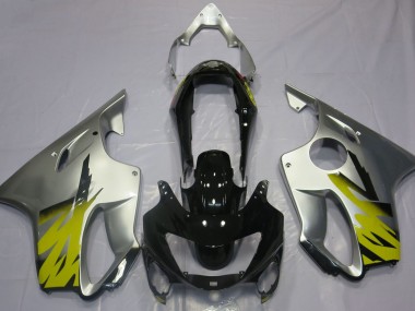 Plata Amarillo & Negro 99-00 CBR600 F4 Carenado Moto