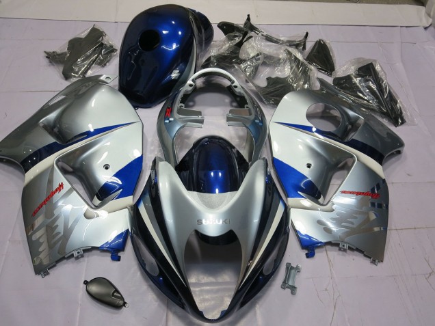 Plata & Azul 97-07 GSXR 1300 Carenado Moto Plata & Azul 97-07 GSXR 1300 Carenado Moto