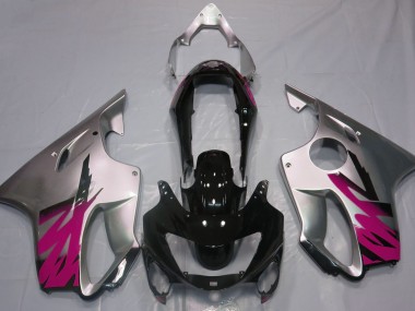Plata Brillante & Rosa 99-00 CBR600 F4 Carenado Moto
