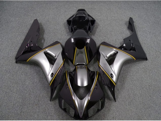 Plata Con Raya Diplomática Amarilla 06-07 CBR1000RR Carenado Moto Plata Con Raya Diplomática Amarilla 06-07 CBR1000RR Carenado Moto