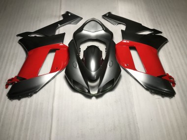 Plata Metalizada Con Rojo 07-08 ZX6R Carenado Moto