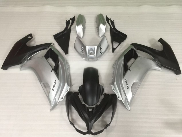 Plata & Negro 12-16 Ninja 650R Carenado Moto Plata & Negro 12-16 Ninja 650R Carenado Moto