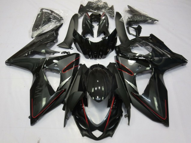 Plata Negro & Rojo 09-16 GSXR 1000 Carenado Moto Plata Negro & Rojo 09-16 GSXR 1000 Carenado Moto