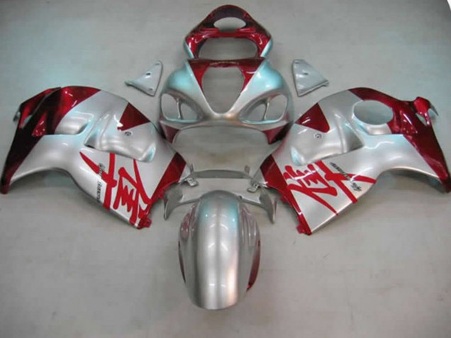 Plata & Rojo 97-07 GSXR 1300 Carenado Moto Plata & Rojo 97-07 GSXR 1300 Carenado Moto