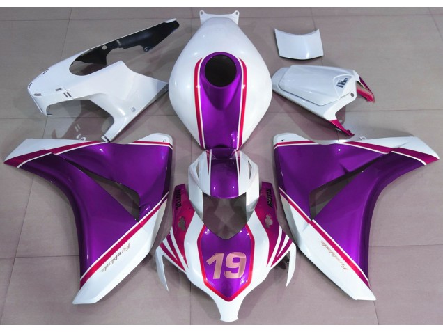 Púrpura Brillante & Blanco 08-11 CBR1000RR Carenado Moto Púrpura Brillante & Blanco 08-11 CBR1000RR Carenado Moto