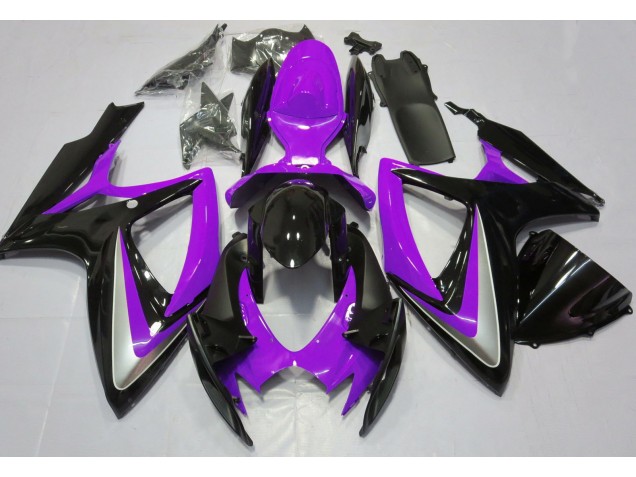 Púrpura Brillante Debadged 06-07 GSXR 600-750 Carenado Moto Púrpura Brillante Debadged 06-07 GSXR 600-750 Carenado Moto