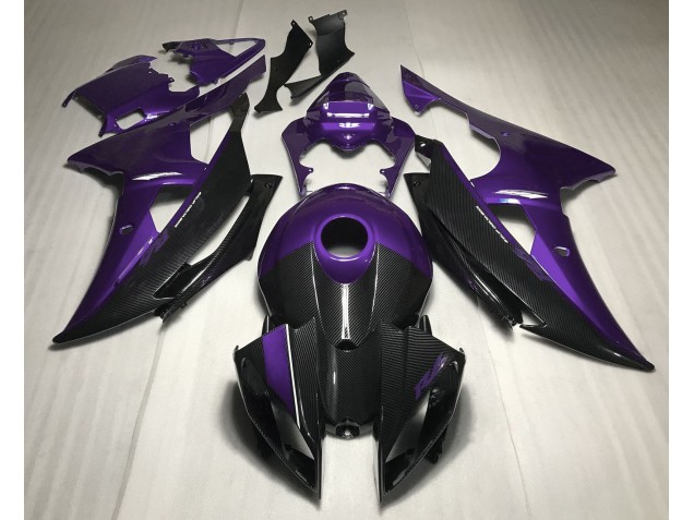 Púrpura Con Estilo Fibra De Carbono 08-16 R6 Carenado Moto Púrpura Con Estilo Fibra De Carbono 08-16 R6 Carenado Moto