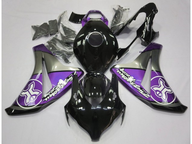 Púrpura Sobre Negro Personalizado 08-11 CBR1000RR Carenado Moto Púrpura Sobre Negro Personalizado 08-11 CBR1000RR Carenado Moto