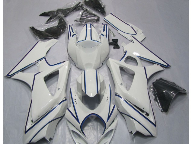 Raya Fina Azul Blanca Brillante 07-08 GSXR 1000 Carenado Moto Raya Fina Azul Blanca Brillante 07-08 GSXR 1000 Carenado Moto