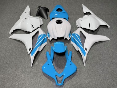 Raya Lateral Azul Claro & Blanca 09-12 CBR600RR Carenado Moto