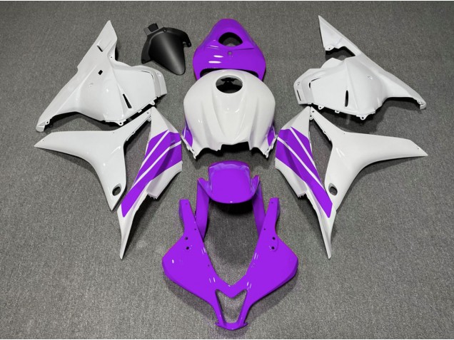 Raya Lateral Morada & Blanca 09-12 CBR600RR Carenado Moto Raya Lateral Morada & Blanca 09-12 CBR600RR Carenado Moto