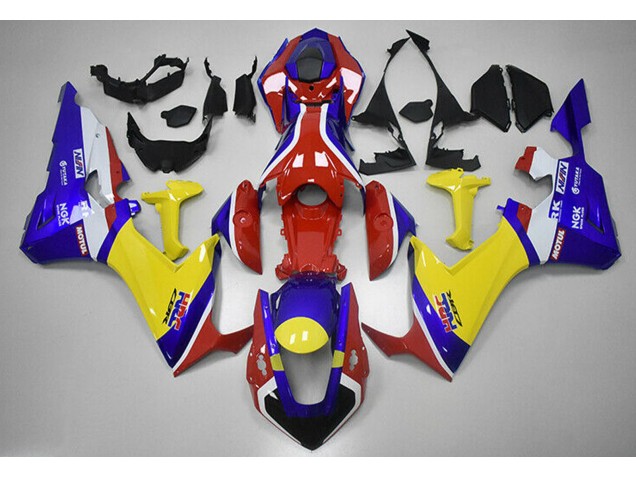 Rojo Azul & Amarillo HRC 17-23 CBR1000RR Carenado Moto Rojo Azul & Amarillo HRC 17-23 CBR1000RR Carenado Moto