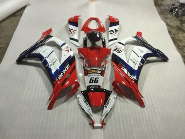 Rojo Azul & Blanco Carreras 11-15 ZX10R Carenado Moto