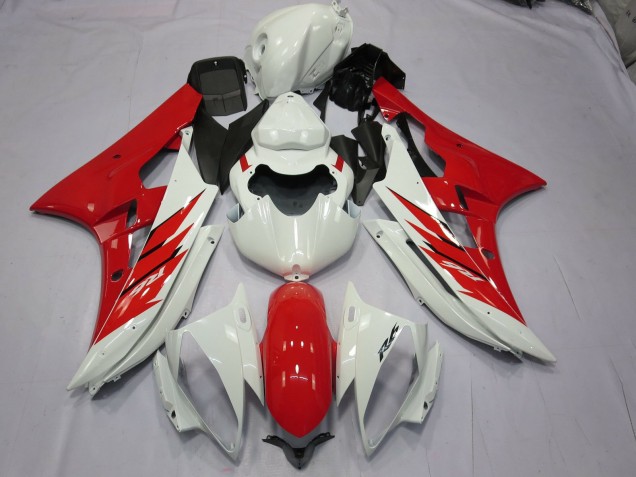 Rojo & Blanco 06-07 R6 Carenado Moto Rojo & Blanco 06-07 R6 Carenado Moto