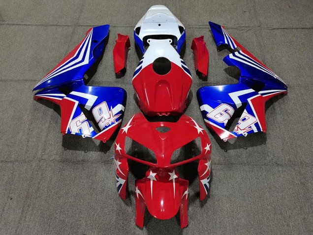 Rojo Blanco & Azul 69 05-06 CBR600RR Carenado Moto Rojo Blanco & Azul 69 05-06 CBR600RR Carenado Moto