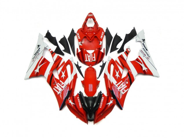 Rojo & Blanco Con Estrellas 08-16 R6 Carenado Moto Rojo & Blanco Con Estrellas 08-16 R6 Carenado Moto