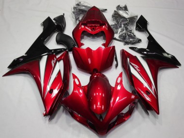 Rojo Blanco & Negro 07-08 R1 Carenado Moto