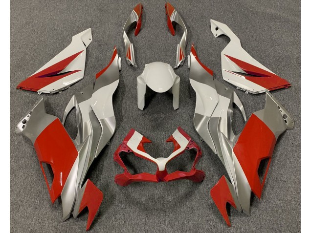 Rojo Blanco & Plata 19-23 ZX6R Carenado Moto Rojo Blanco & Plata 19-23 ZX6R Carenado Moto