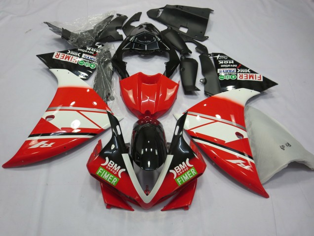 Rojo Blanco Yamalube 12-14 R1 Carenado Moto Rojo Blanco Yamalube 12-14 R1 Carenado Moto