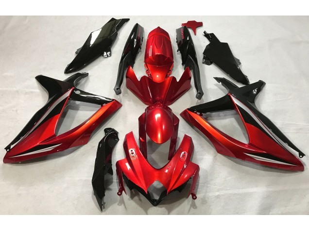 Rojo Brillante 08-10 GSXR 600-750 Carenado Moto Rojo Brillante 08-10 GSXR 600-750 Carenado Moto