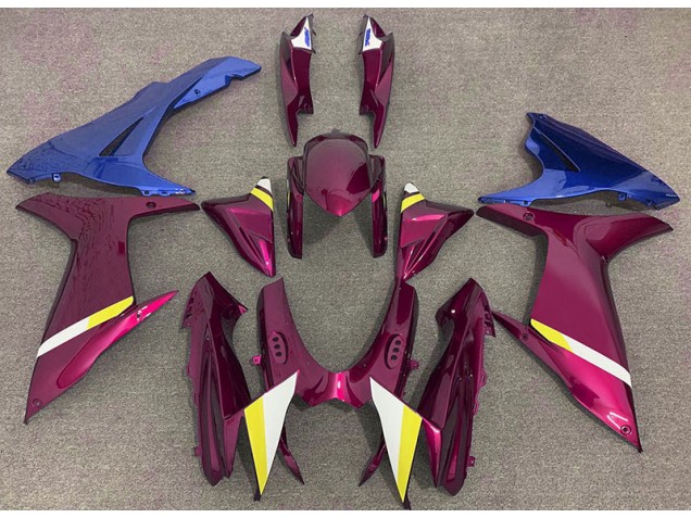Rojo Brillante & Azul 11-24 GSXR 600-750 Carenado Moto Rojo Brillante & Azul 11-24 GSXR 600-750 Carenado Moto