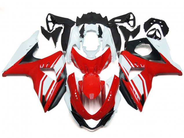 Rojo Brillante Con Estilo Negro 09-16 GSXR 1000 Carenado Moto