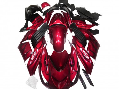 Rojo Brillante & Llama 06-11 ZX14R Carenado Moto