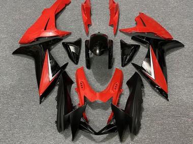 Rojo Brillante & Negro 11-24 GSXR 600-750 Carenado Moto