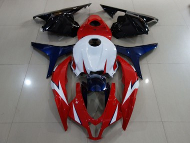 Rojo Brillo / Blanco 09-12 CBR600RR Carenado Moto