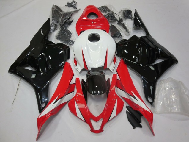 Rojo Brillo Blanco & Negro 09-12 CBR600RR Carenado Moto Rojo Brillo Blanco & Negro 09-12 CBR600RR Carenado Moto