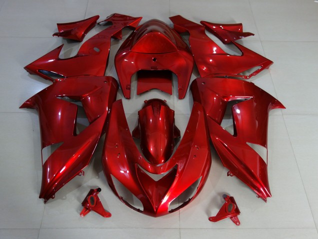 Rojo Brillo Profundo 06-07 ZX10R Carenado Moto Rojo Brillo Profundo 06-07 ZX10R Carenado Moto