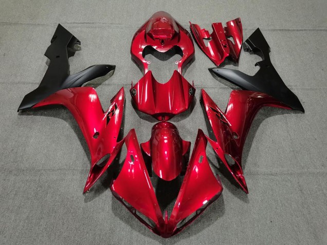 Rojo Caramelo & Negro 04-06 R1 Carenado Moto Rojo Caramelo & Negro 04-06 R1 Carenado Moto