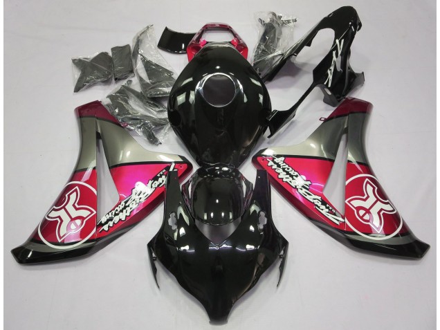 Rojo Caramelo Sobre Negro Personalizado 08-11 CBR1000RR Carenado Moto Rojo Caramelo Sobre Negro Personalizado 08-11 CBR1000RR Carenado Moto