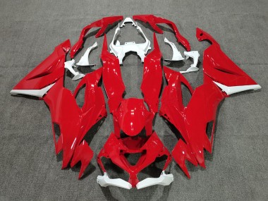 Rojo Con Blanco 19-23 ZX6R Carenado Moto