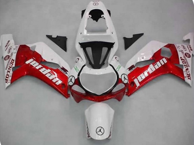 Rojo Jordan 01-03 GSXR 600-750 Carenado Moto Rojo Jordan 01-03 GSXR 600-750 Carenado Moto