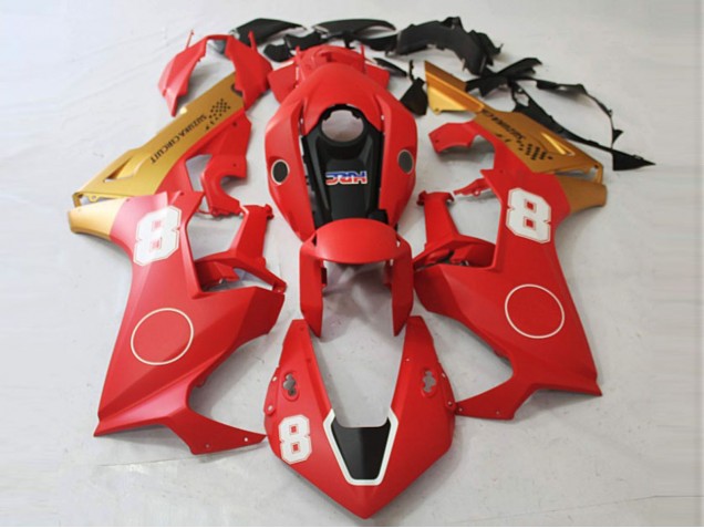 Rojo Mate & Oro Mate 17-23 CBR1000RR Carenado Moto Rojo Mate & Oro Mate 17-23 CBR1000RR Carenado Moto