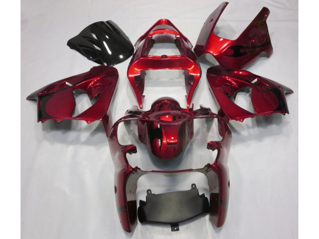 Rojo Metálico 00-02 ZX6R Carenado Moto Rojo Metálico 00-02 ZX6R Carenado Moto