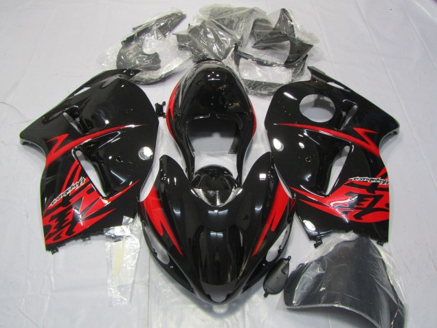 Rojo & Negro Brillante 97-07 GSXR 1300 Carenado Moto Rojo & Negro Brillante 97-07 GSXR 1300 Carenado Moto