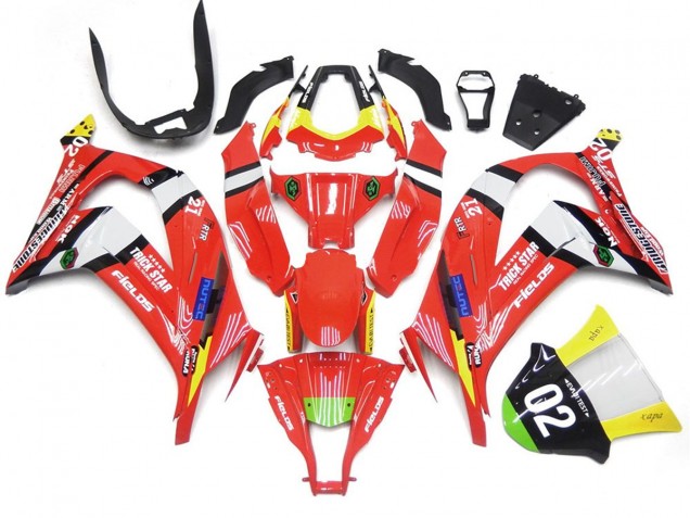 Rojo & Negro Con Blanco 16-19 ZX10R Carenado Moto Rojo & Negro Con Blanco 16-19 ZX10R Carenado Moto