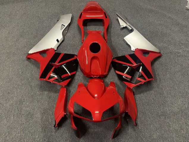 Rojo Negro & Plata 03-04 CBR600RR Carenado Moto Rojo Negro & Plata 03-04 CBR600RR Carenado Moto