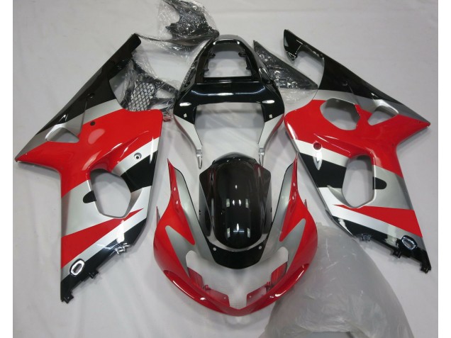 Rojo Plata Estilo OEM 00-02 GSXR 1000 Carenado Moto Rojo Plata Estilo OEM 00-02 GSXR 1000 Carenado Moto