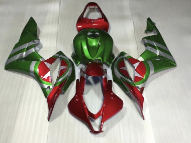 Rojo & Verde Capitán América 07-08 CBR600RR Carenado Moto