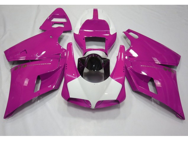 Rosa Brillante & Blanco 93-05 Ducati 996 748 916 998 Carenado Moto Rosa Brillante & Blanco 93-05 Ducati 996 748 916 998 Carenado Moto